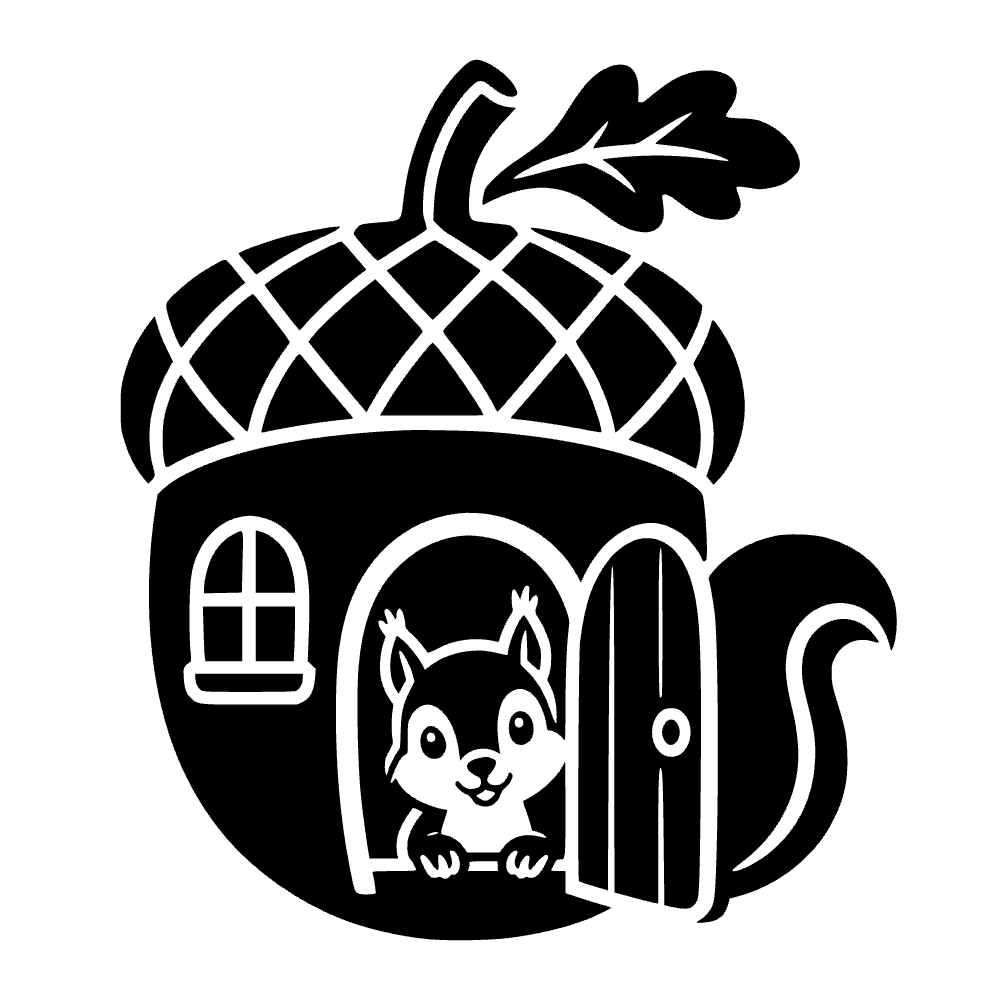 Ardilla en casa de bellota — archivo SVG