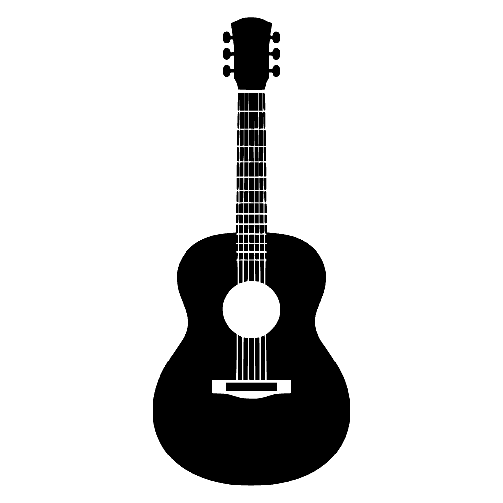 Acoustic Guitar Silhouette SVG cut file preview
