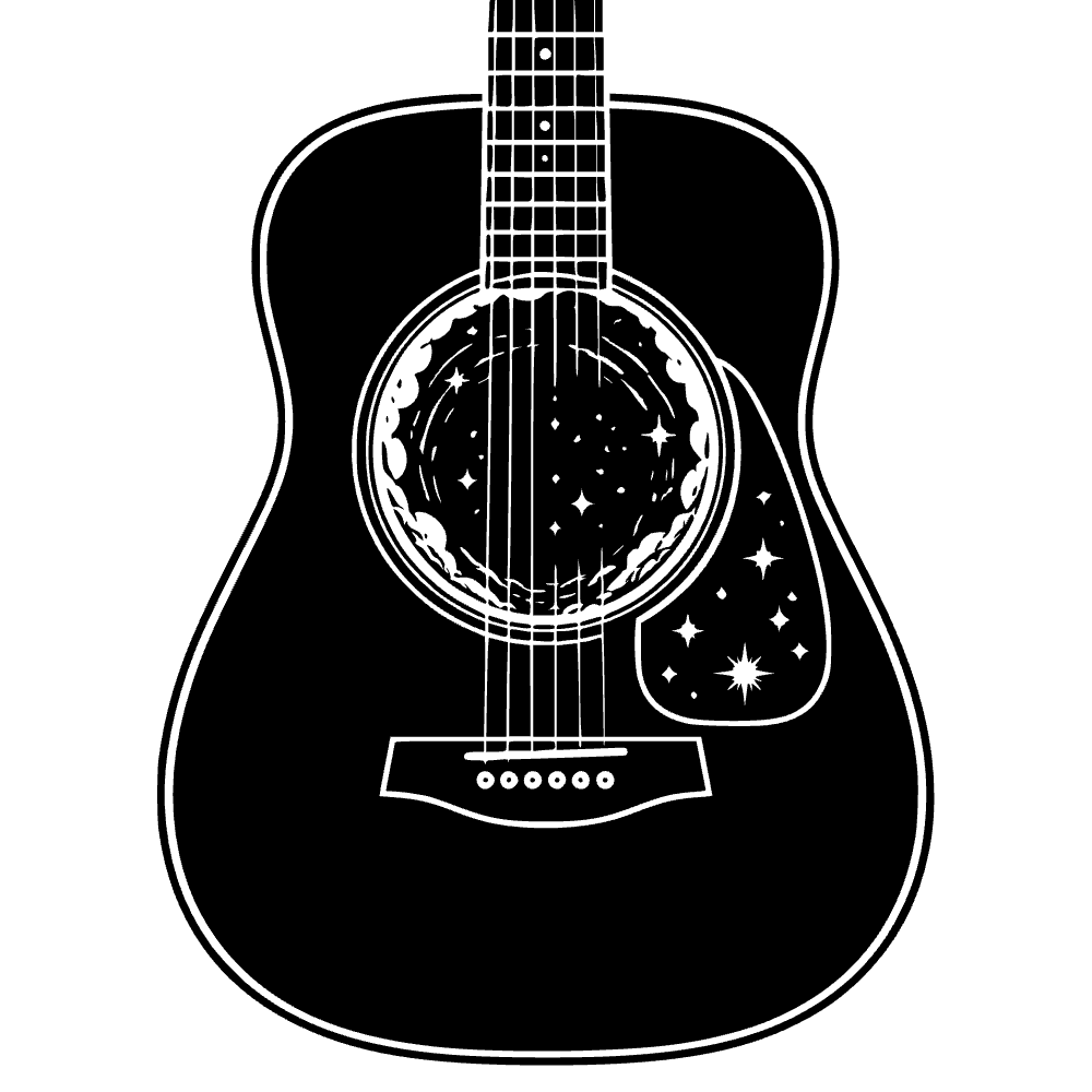 Agujero de sonido de guitarra acústica — archivo SVG