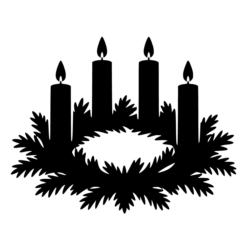 Velas de corona de adviento — archivo SVG