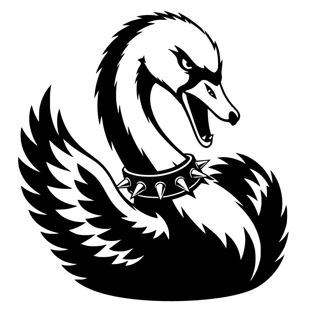Aggressive Swan SVG cut file preview