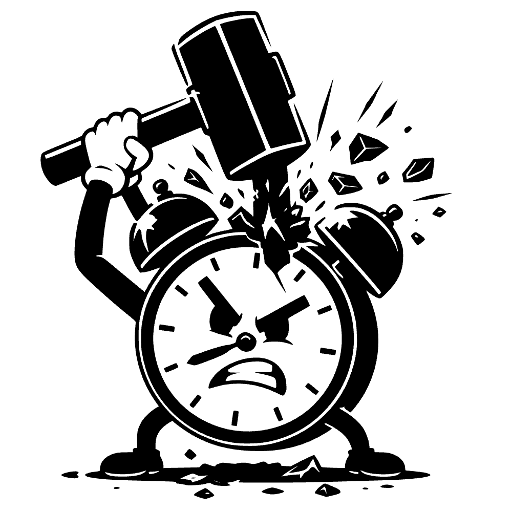 Reloj despertador rompiendo — archivo SVG