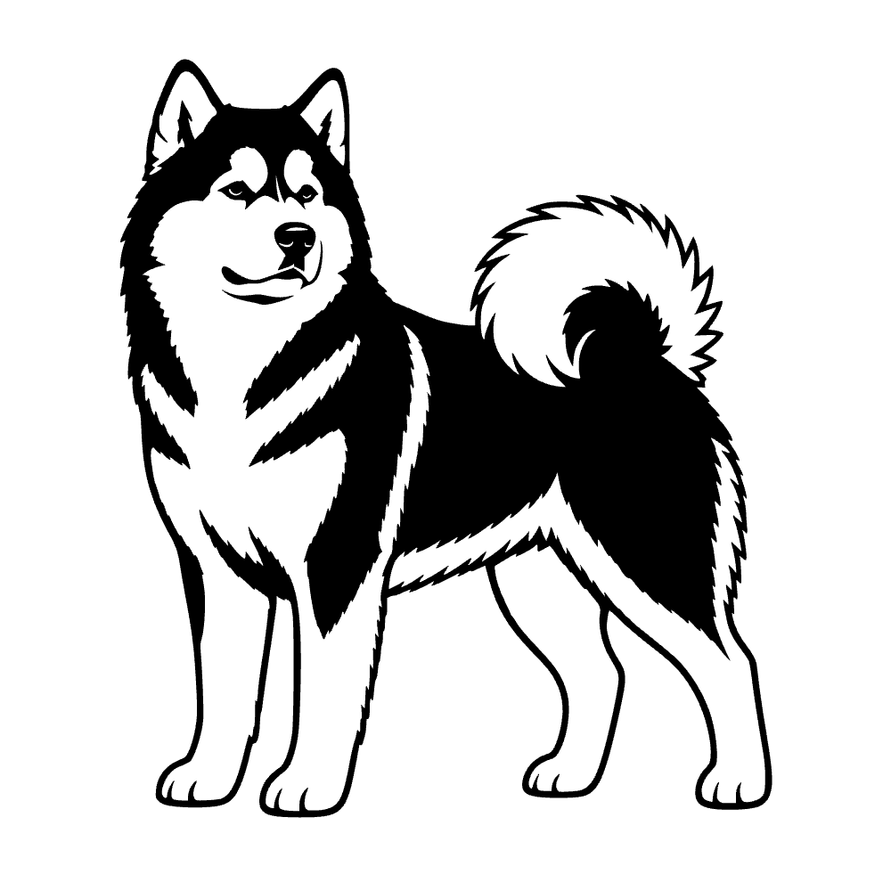 Perro malamute de Alaska — archivo SVG