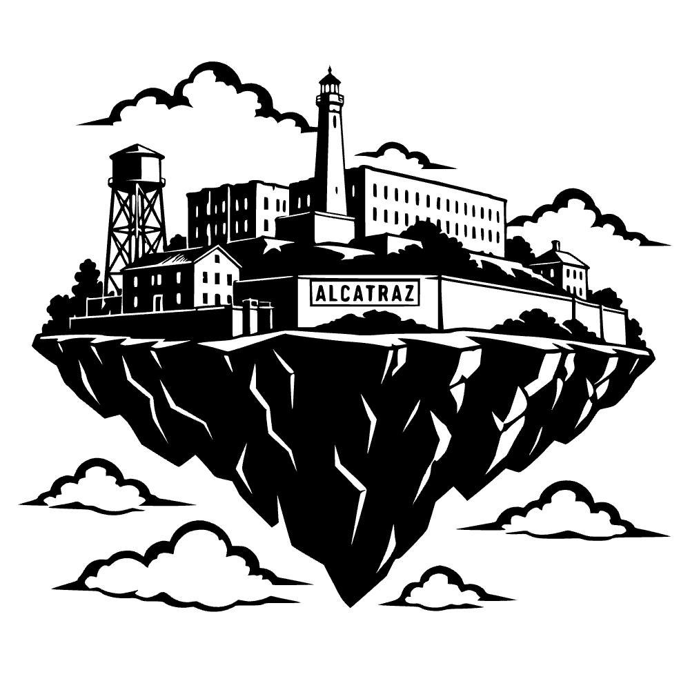 Ícono de la Isla Alcatraz — archivo SVG