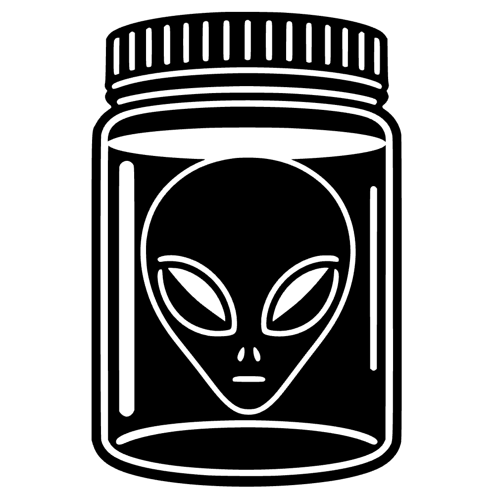 Tarro con cabeza de alienígena — vista previa del archivo SVG