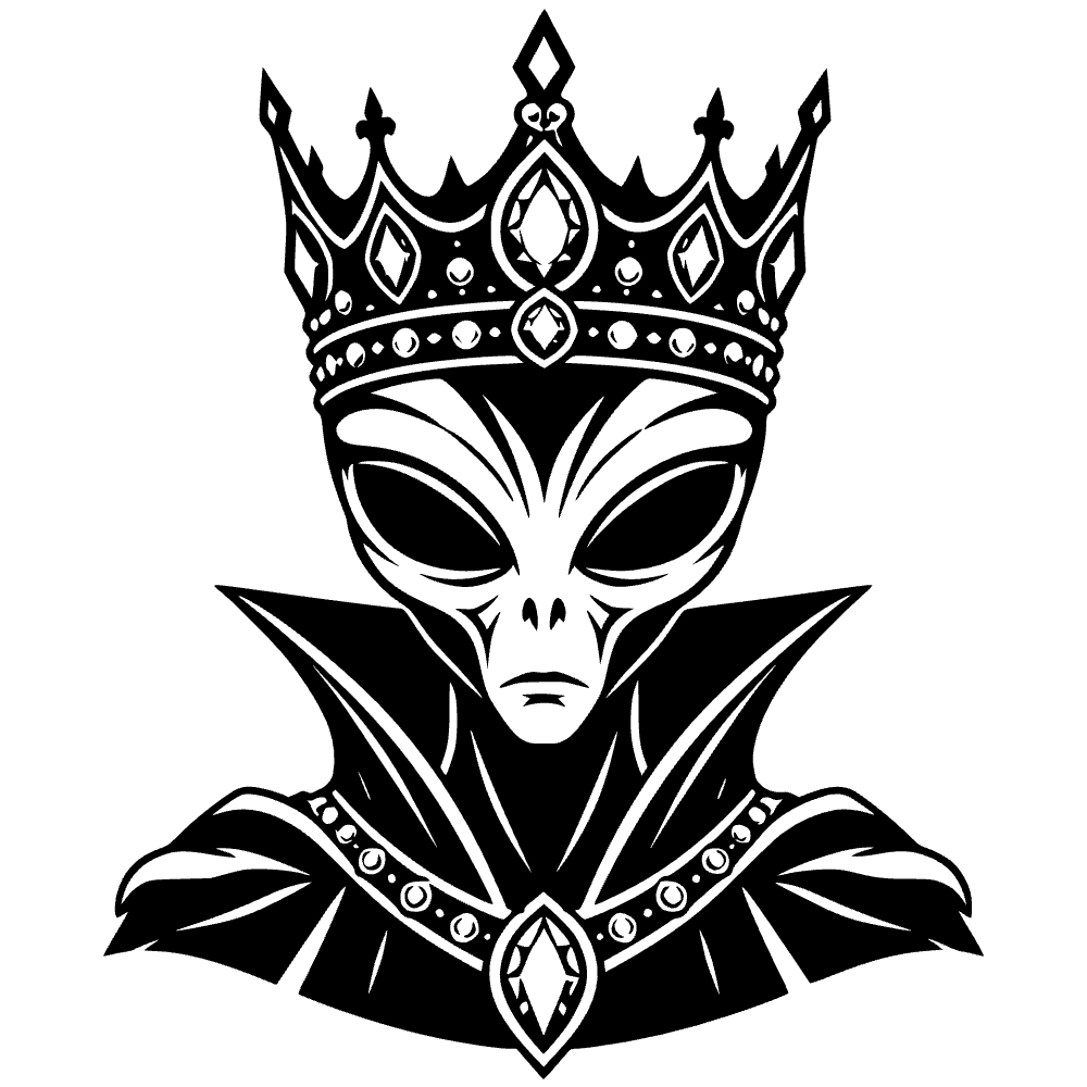 Rey alienígena con joya — archivo SVG