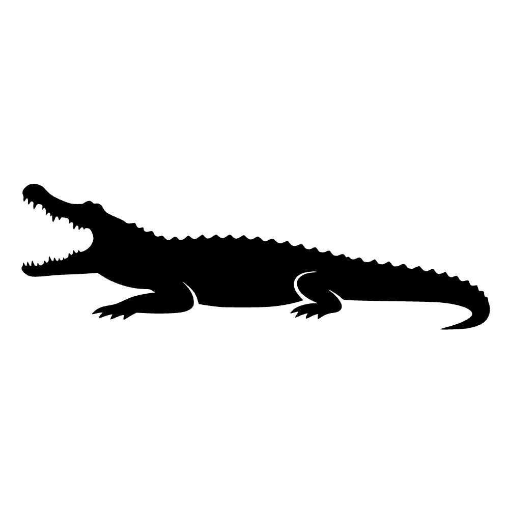 Alligator Jaws Open Icon SVG cut file preview