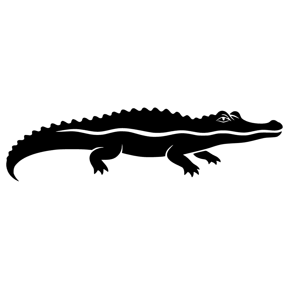 Cocodrilo nadando — archivo SVG