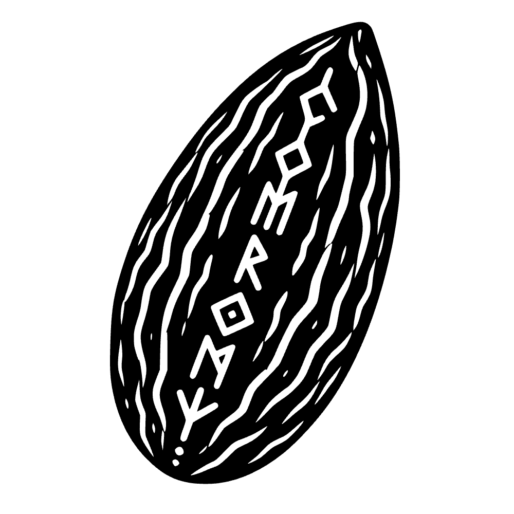 Ícono tallado de almendra — archivo SVG