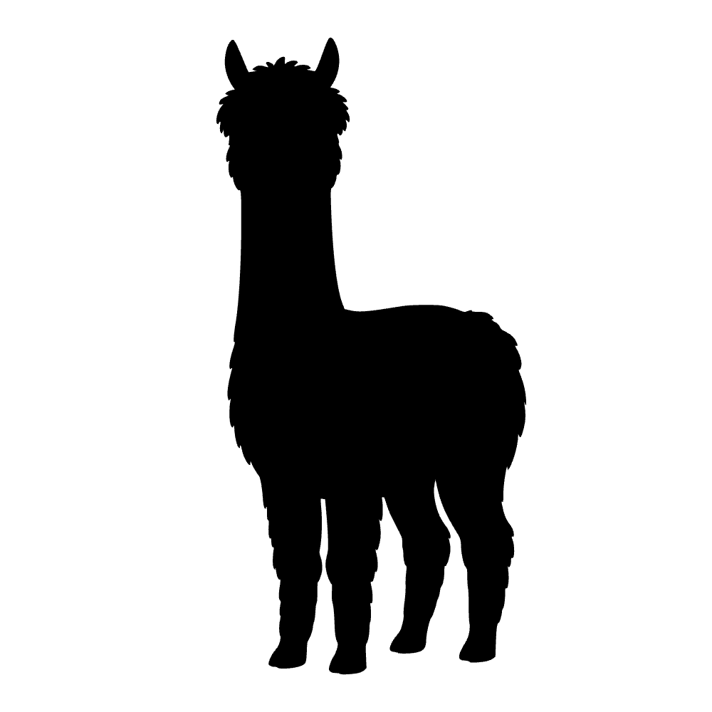 Alpaca de pie — archivo SVG