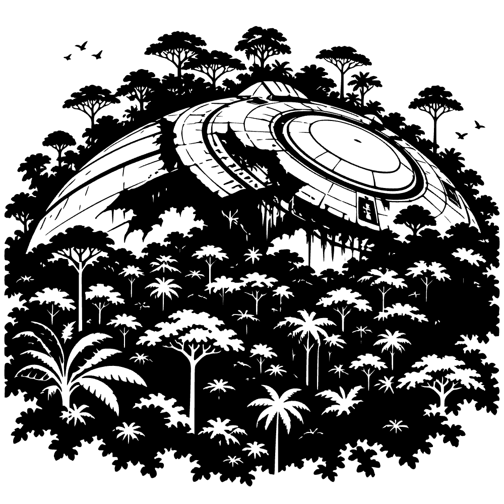 Ícono del dosel de la selva amazónica — vista previa del archivo SVG