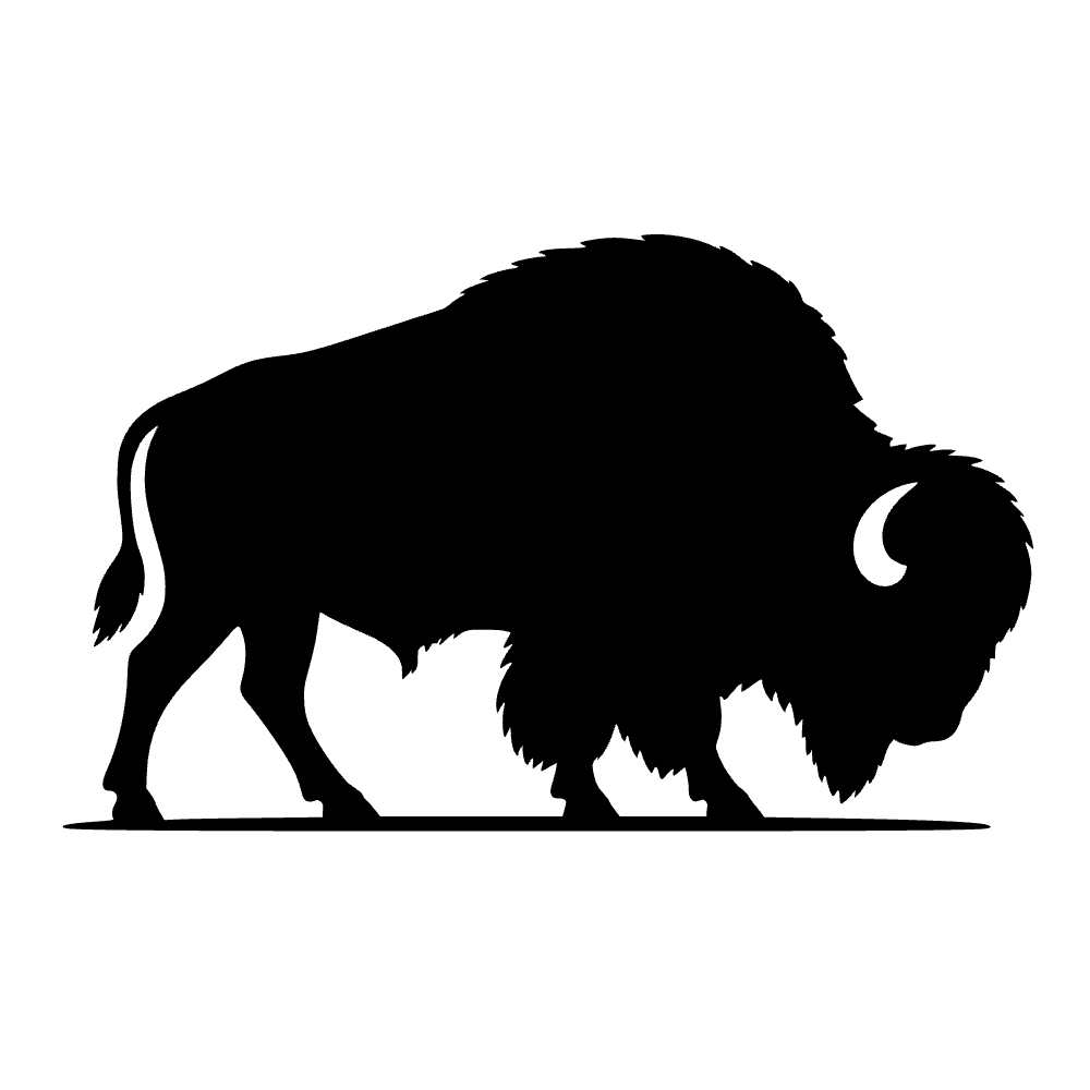 American Bison Profile SVG cut file preview