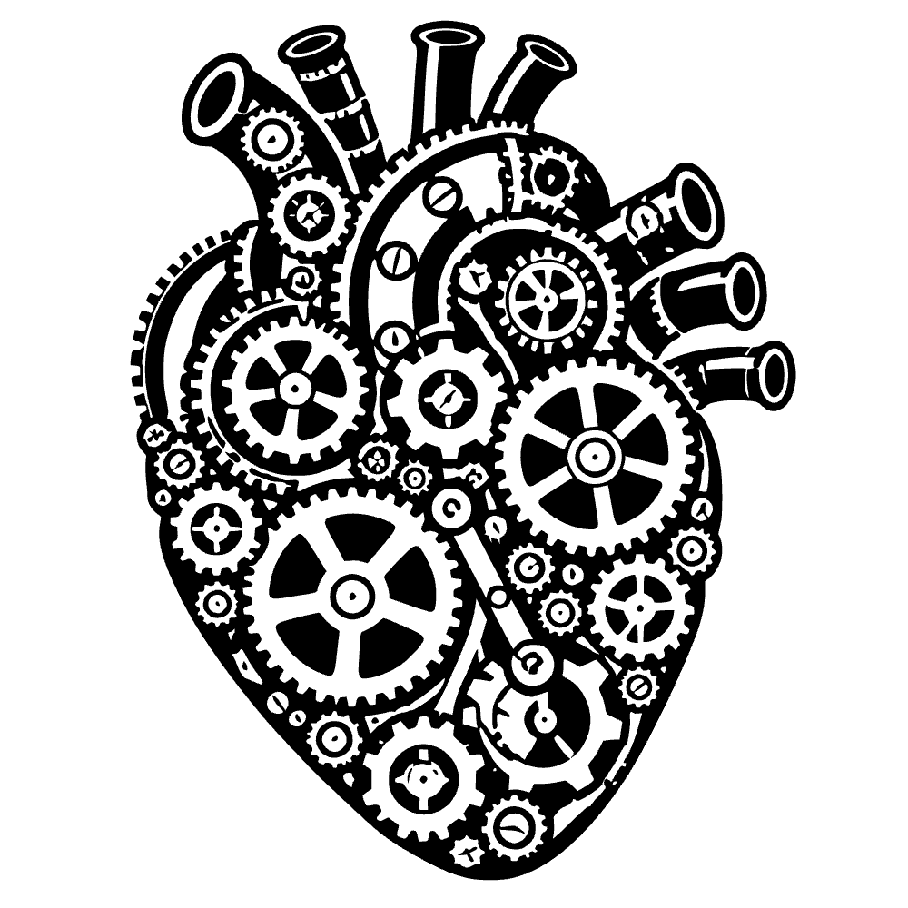 Anatomical Heart Icon SVG cut file preview