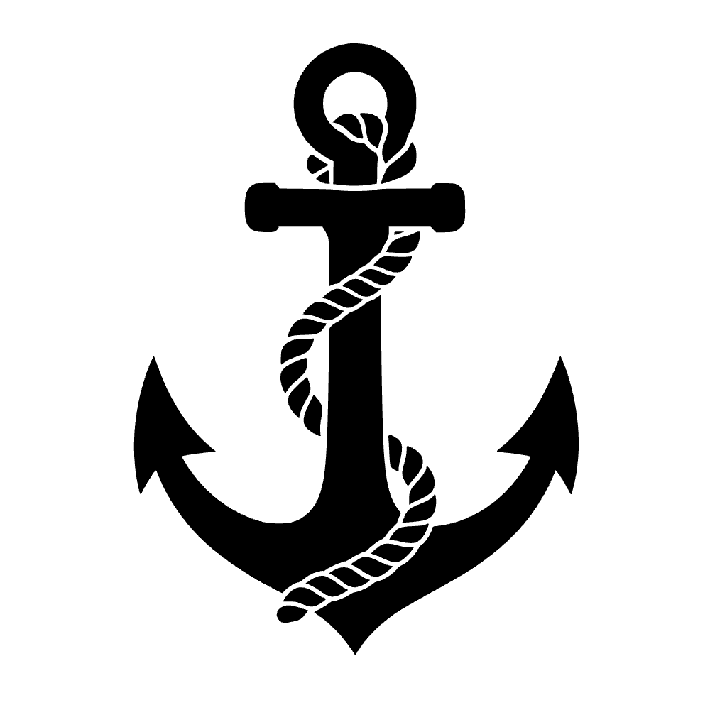 Anchor Rope Ship Icon SVG cut file preview