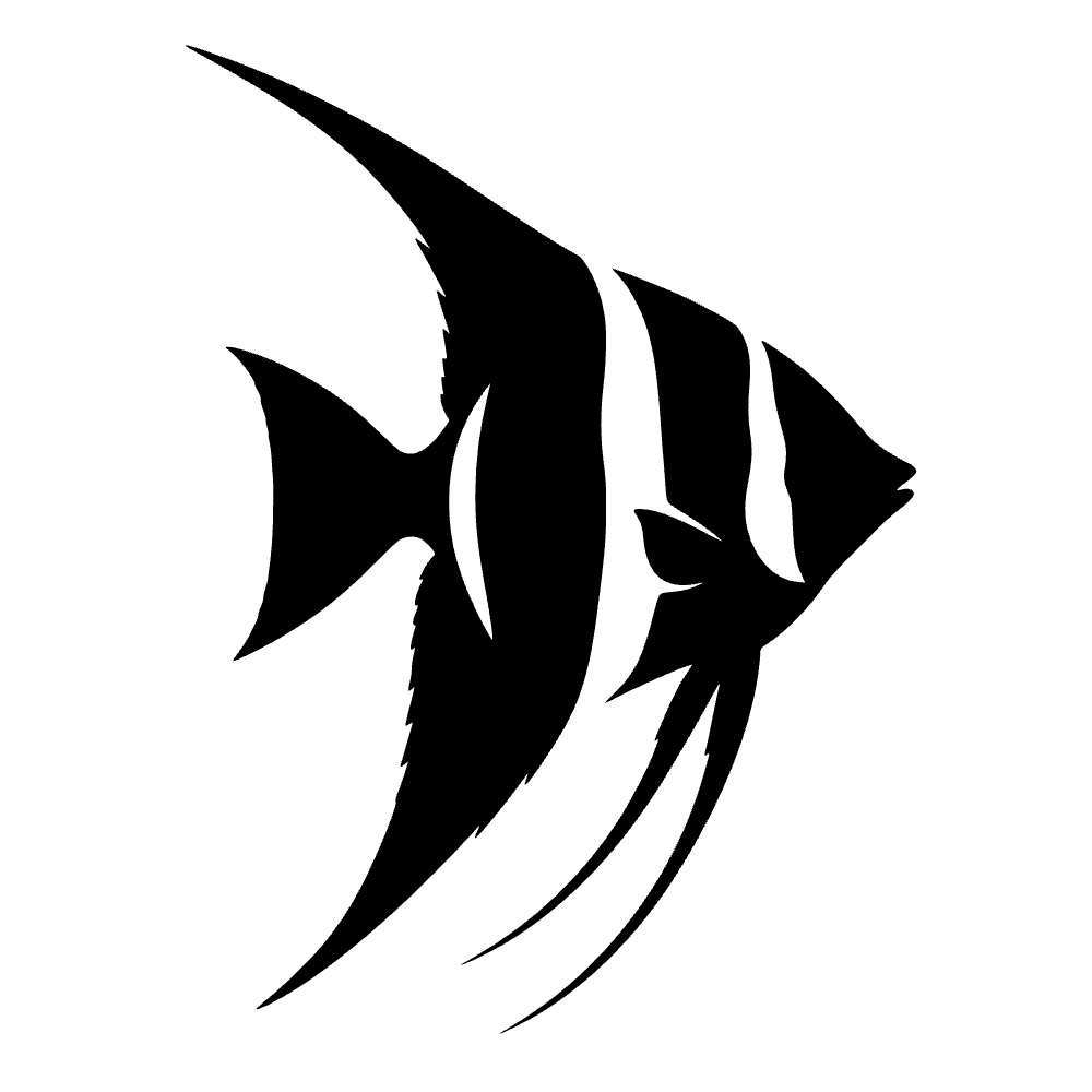 Pez ángel tropical de aletas largas — archivo SVG