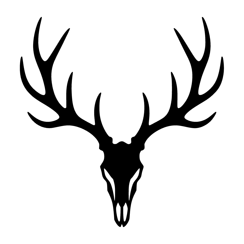 Antler Rack Silhouette SVG cut file preview