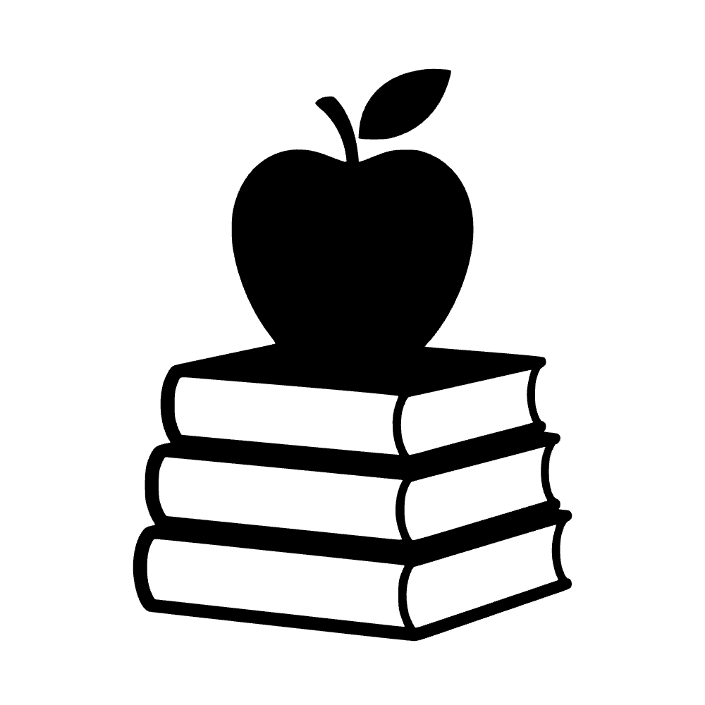Icono de libros de manzana — archivo SVG