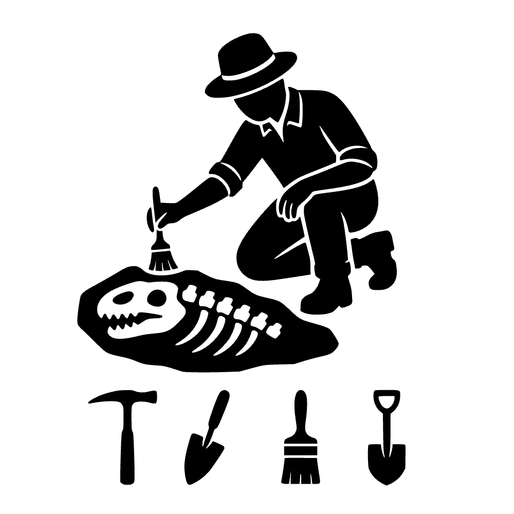 Arqueólogo excavando — archivo SVG