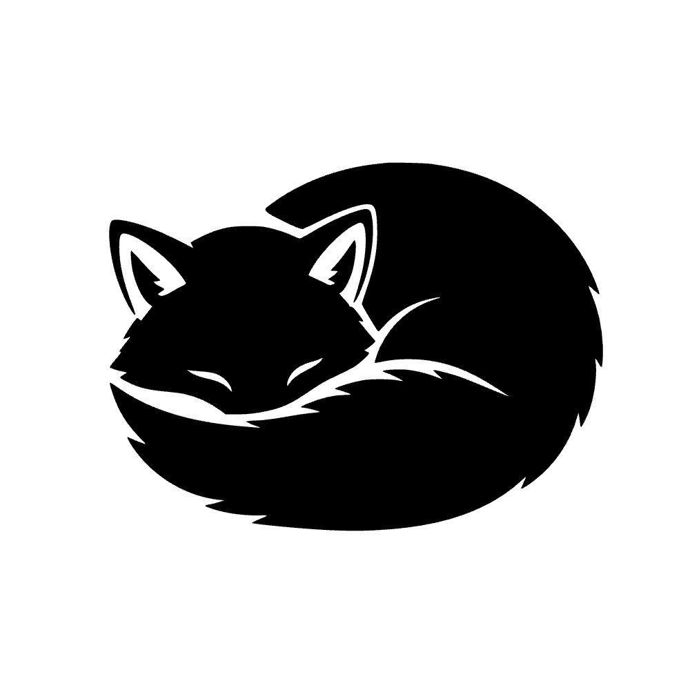 Zorro ártico acurrucado — archivo SVG