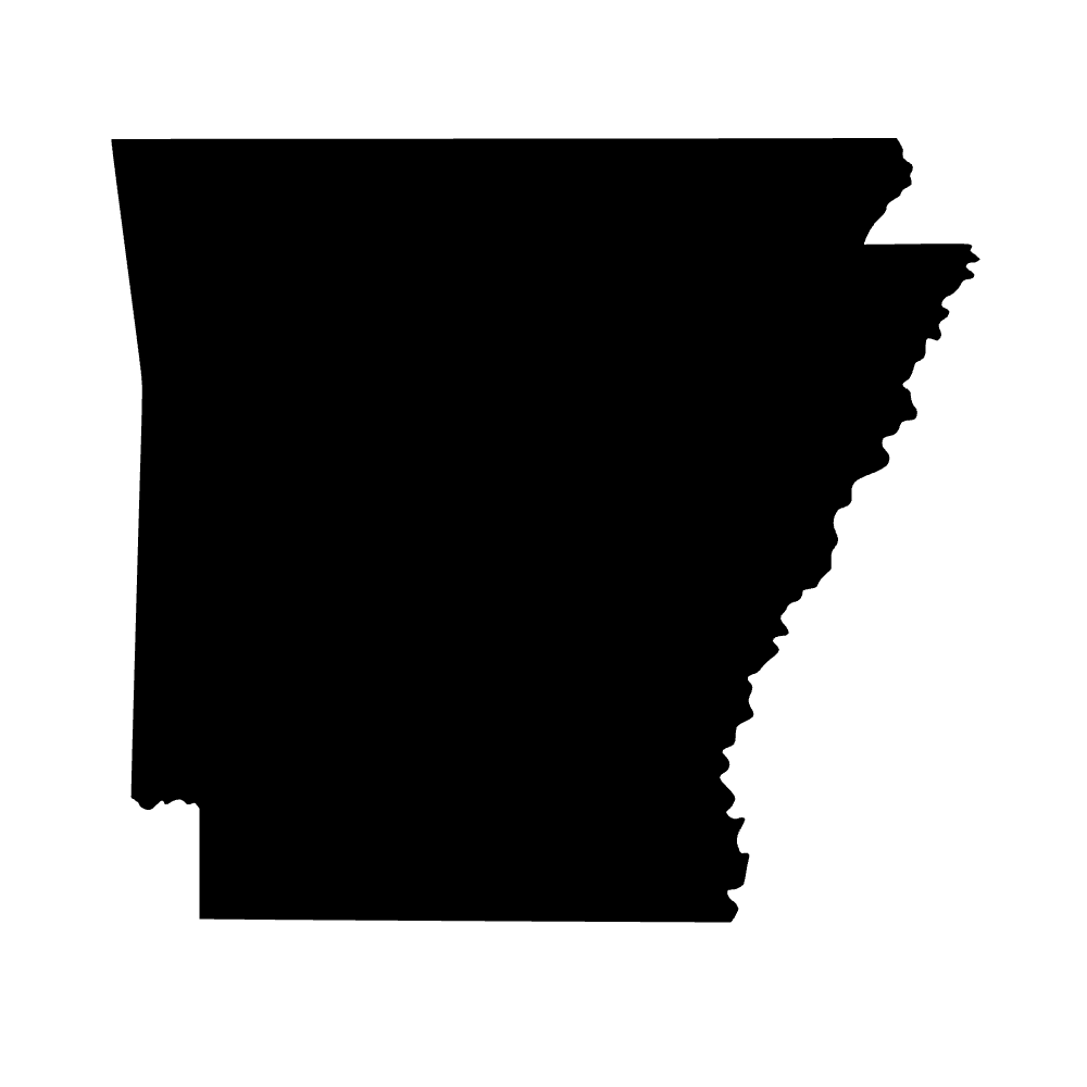 Mapa de Arkansas — archivo SVG