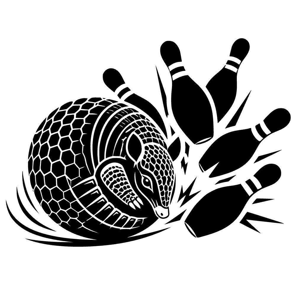 Armadillo Rolled Into Ball SVG cut file preview