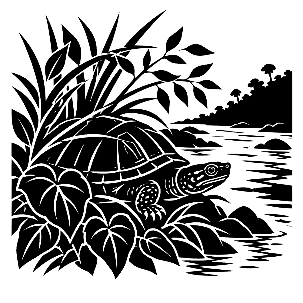 Tortuga de caparazón asam — vista previa del archivo SVG