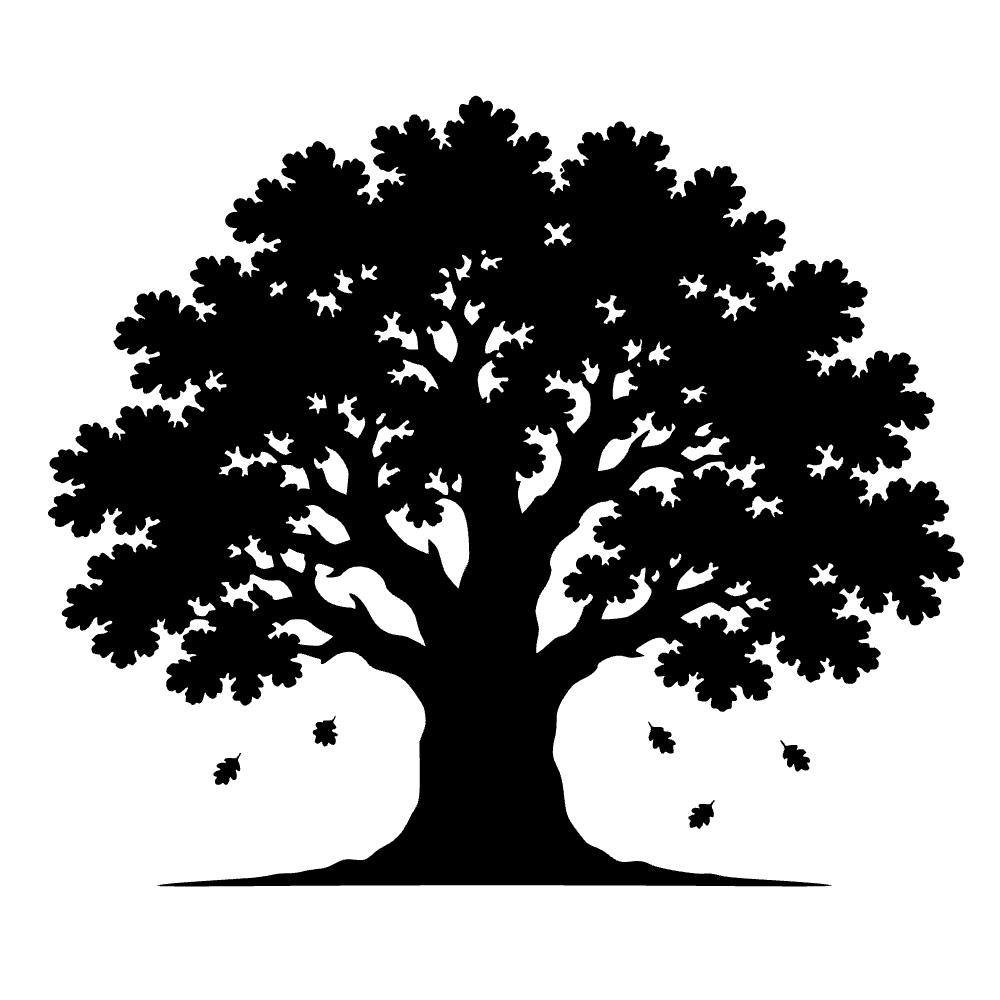 Árbol de roble en otoño — archivo SVG