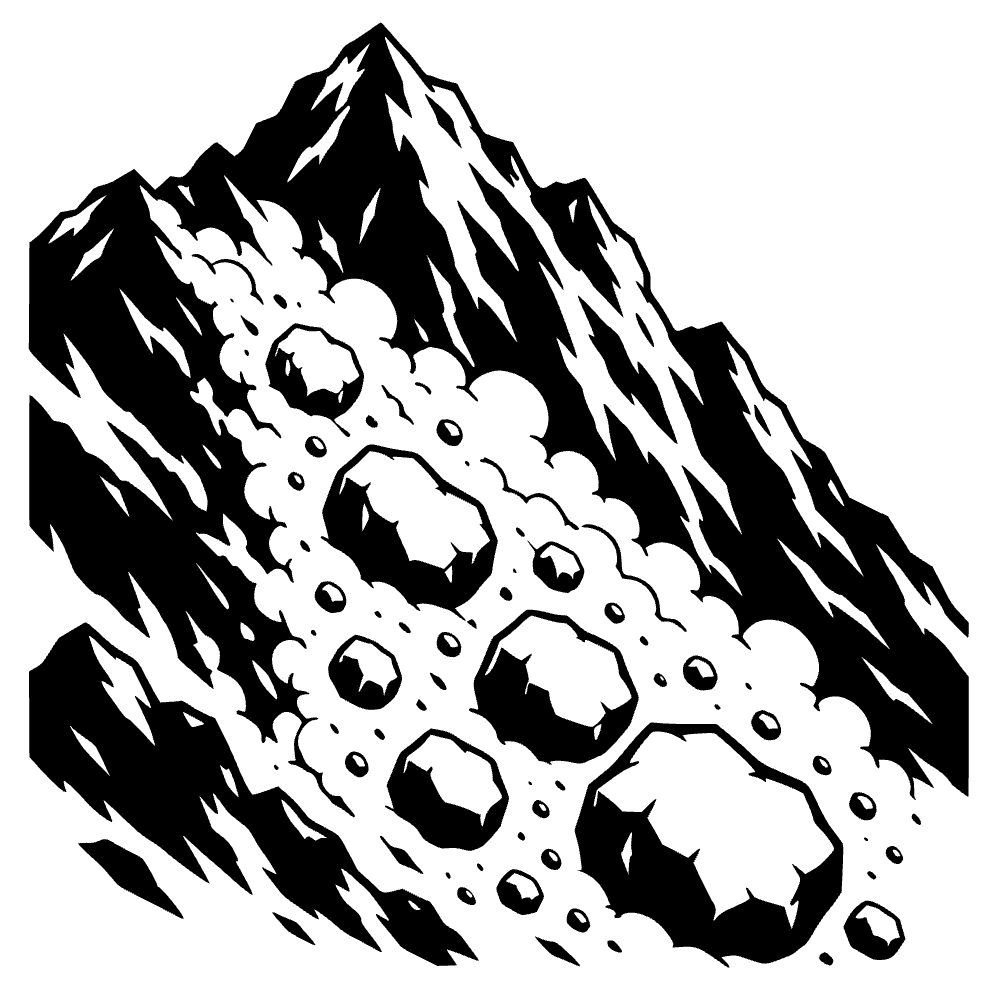 Avalancha de nieve cayendo — archivo SVG