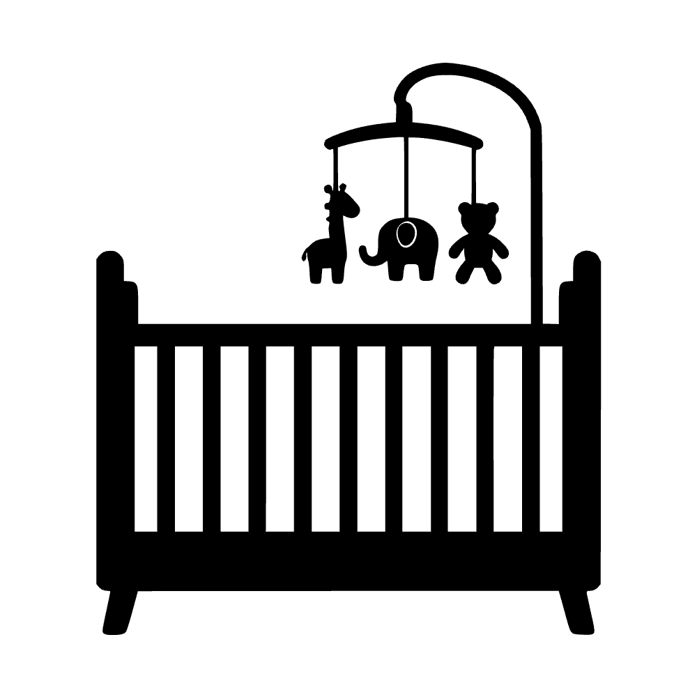 Icono de cuna de bebé — archivo SVG