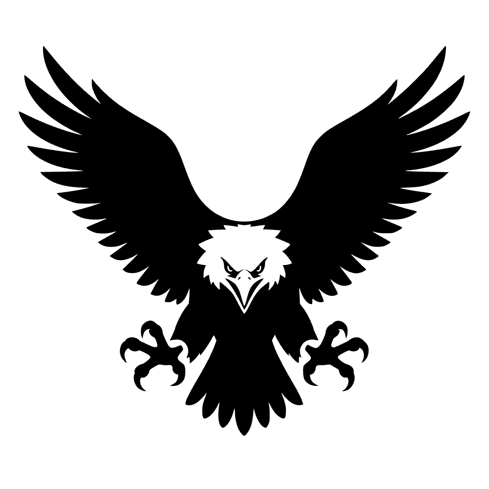 Bald Eagle Diving Talons SVG cut file preview