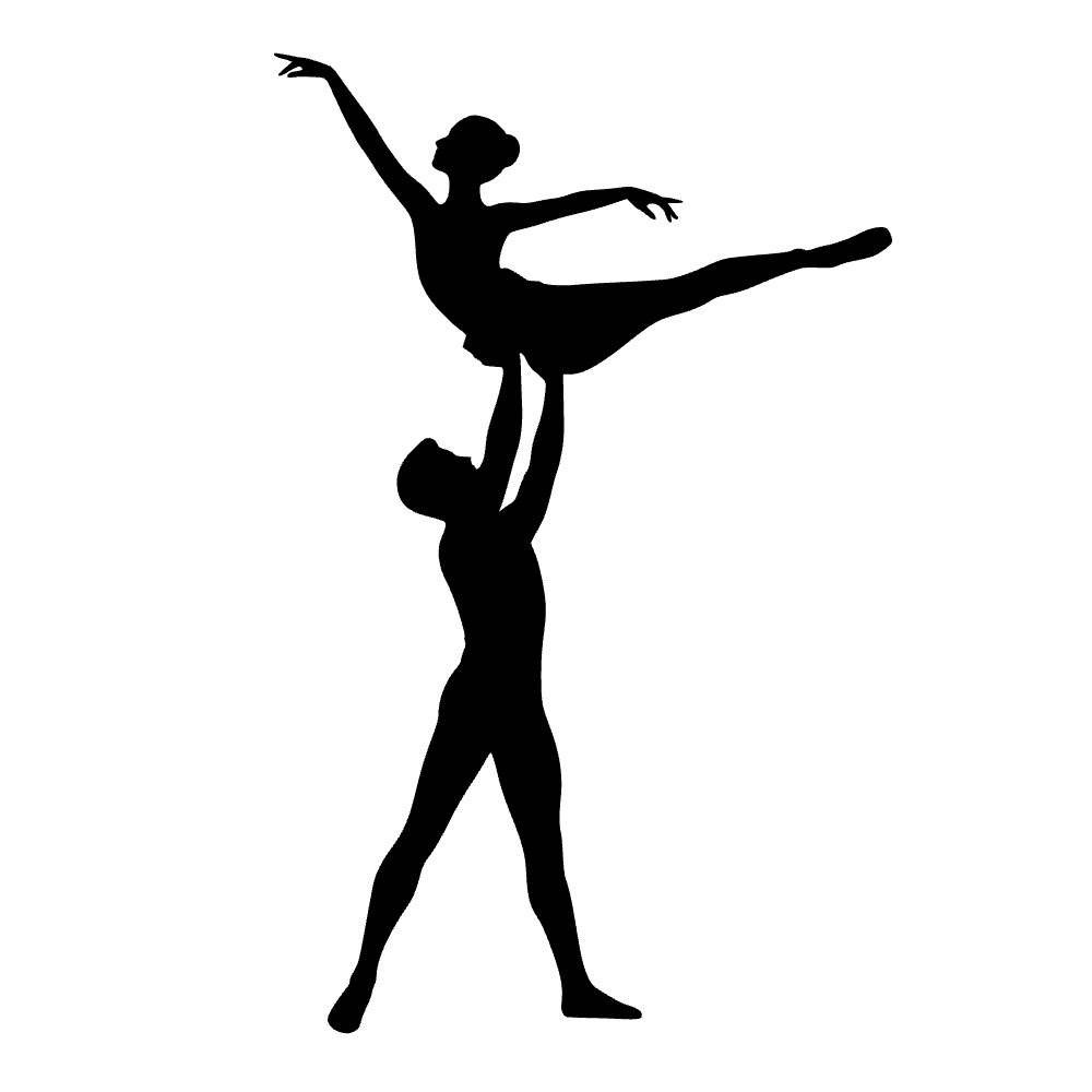 Dúo de ballet levantando — archivo SVG
