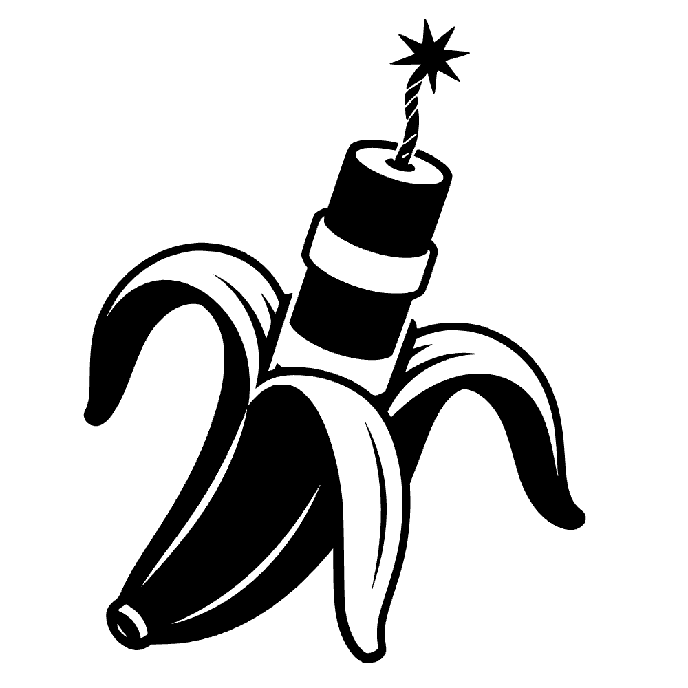Banana Peeling Itself SVG cut file preview