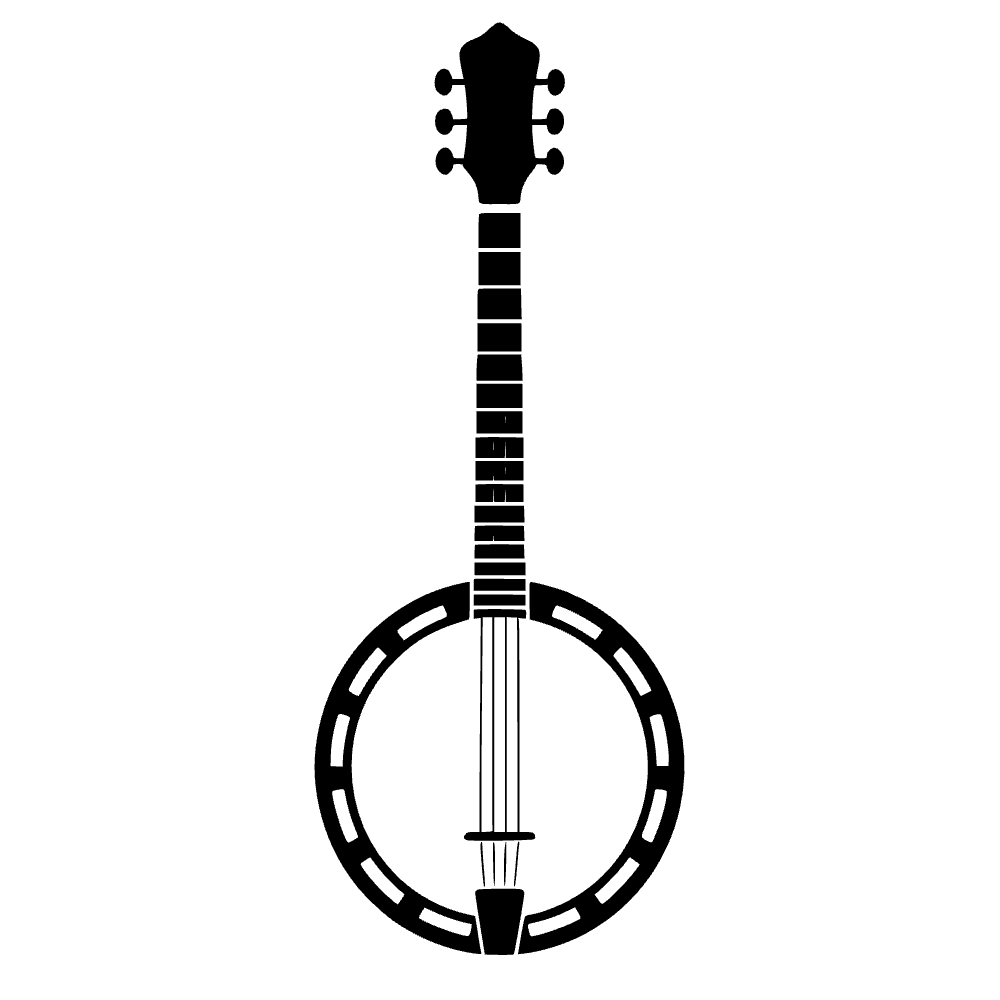 Banjo Front View Icon SVG cut file preview