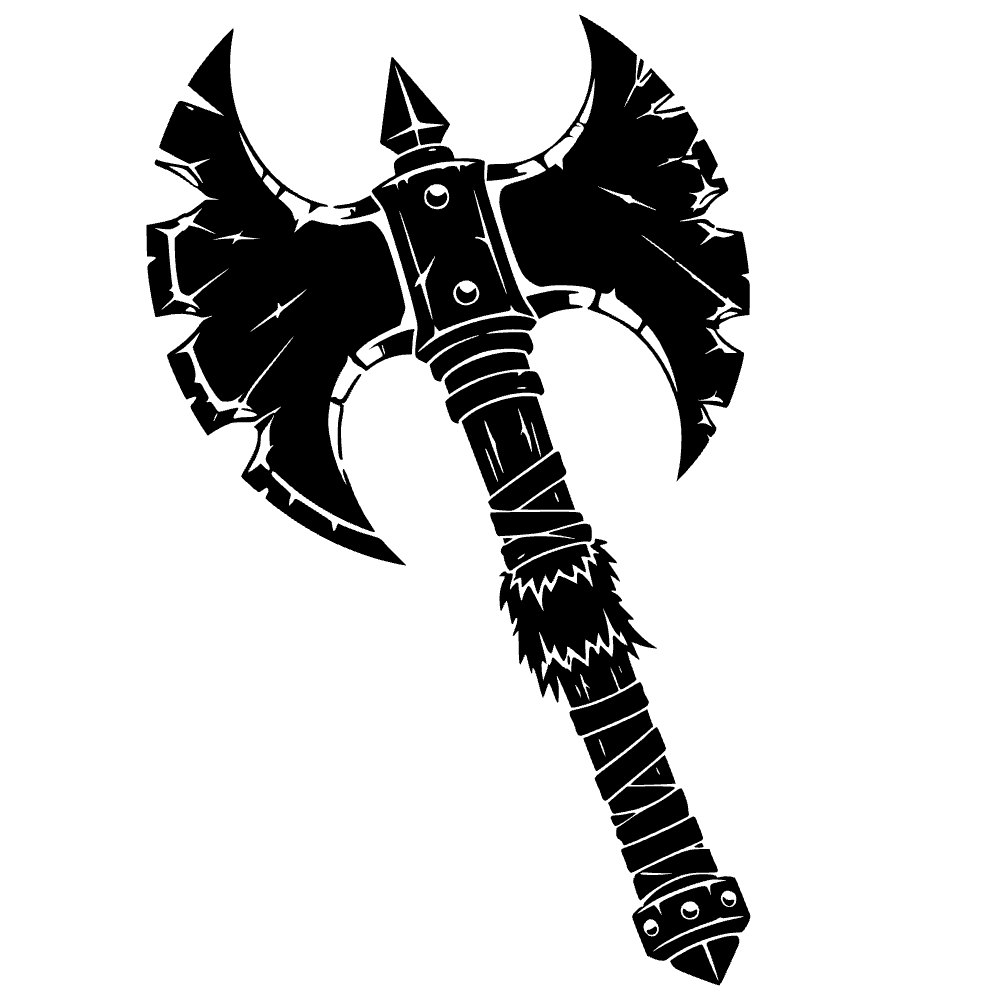 Barbarian Axe SVG cut file