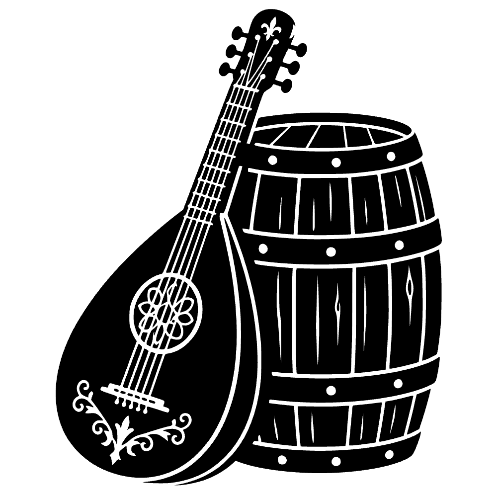 Lira de madera de bardo — vista previa del archivo SVG