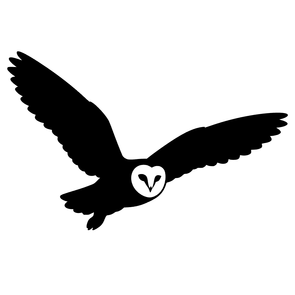 Barn Owl Flying Heart Icon SVG cut file preview