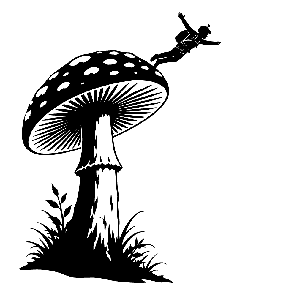 Base Jumper Leaping Silhouette SVG SVG cut file preview