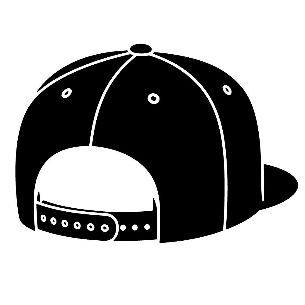 Gorra de béisbol puesta al revés — archivo SVG
