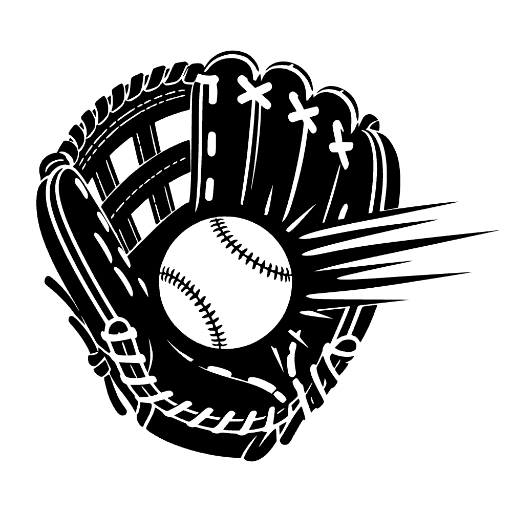 Guante de béisbol atrapando — archivo SVG