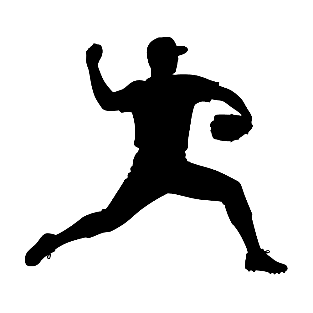 Lanzador de béisbol en movimiento — archivo SVG