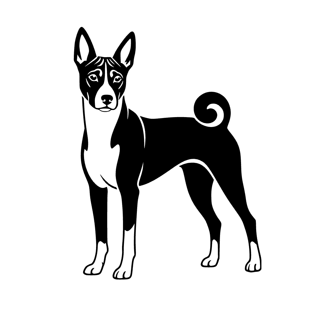 Ícono de perro basenji — archivo SVG