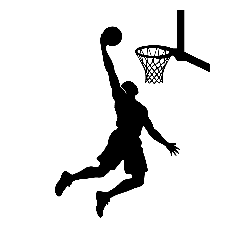 Basketball Dunk Silhouette SVG cut file preview