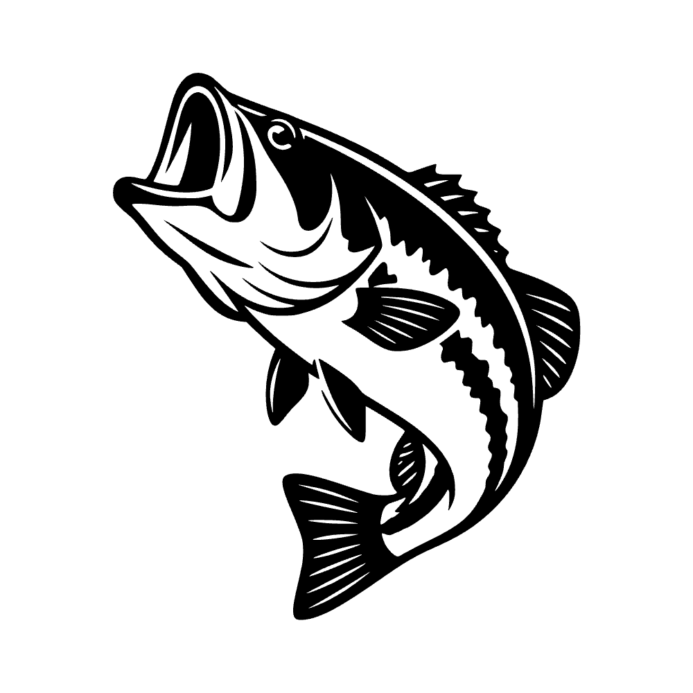 Pez bass saltando — archivo SVG