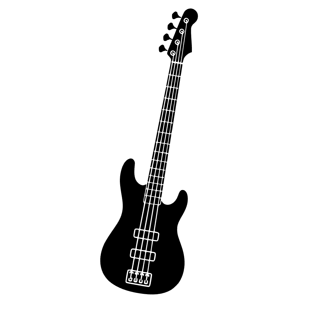 Ícono de guitarra bajo — archivo SVG