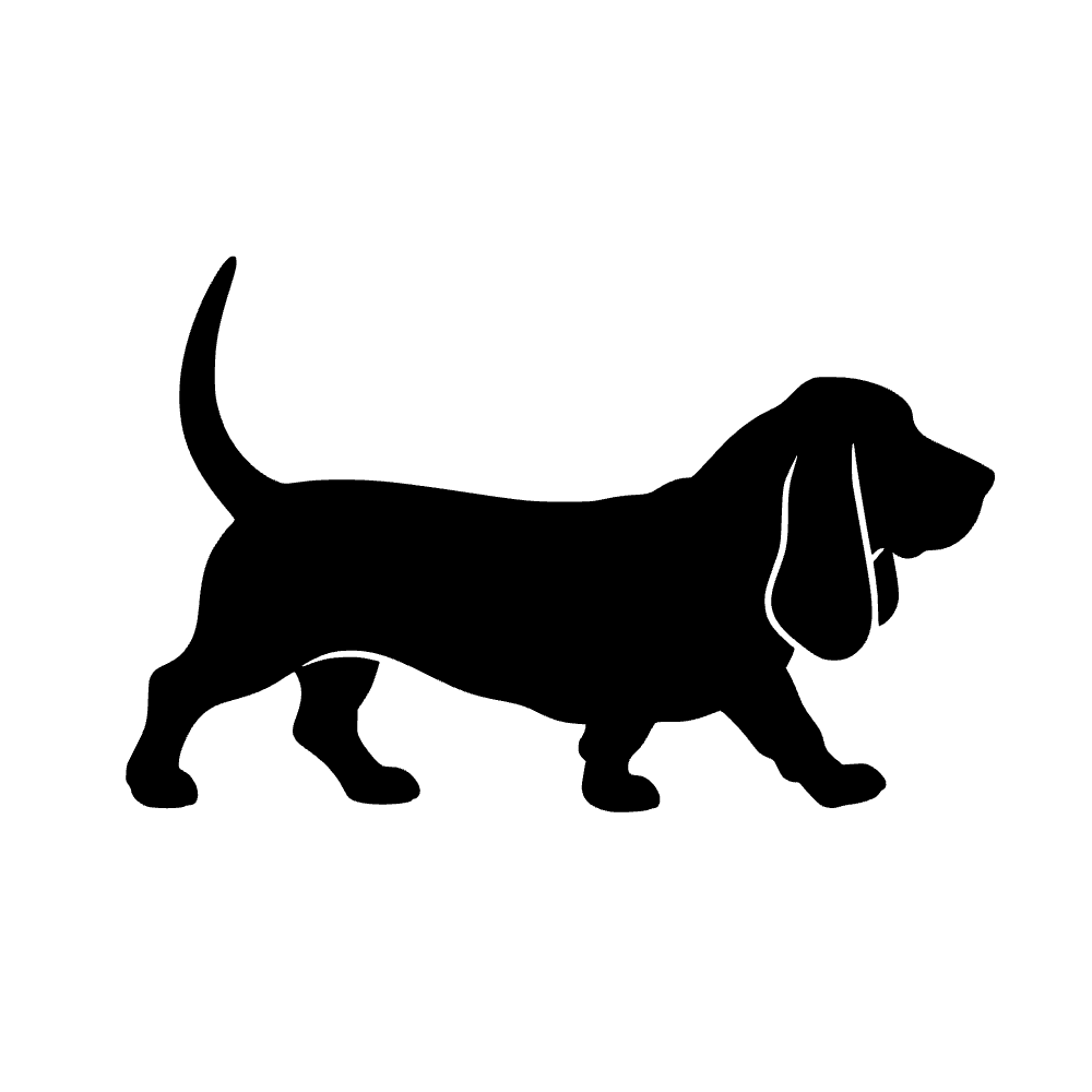 Perro basset hound — archivo SVG