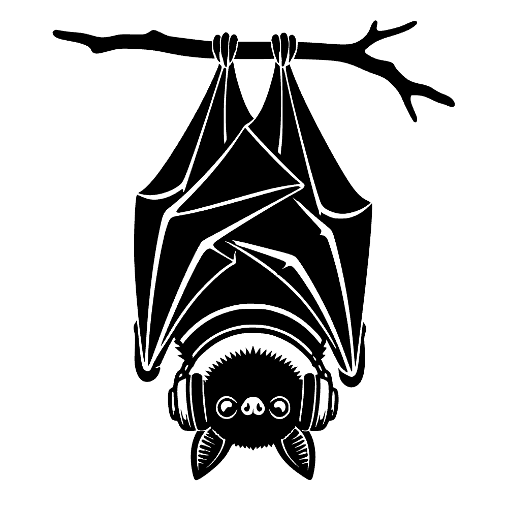 Bat Hanging Upside Down Icon SVG cut file preview