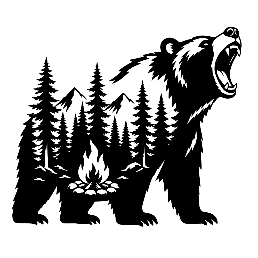 Oso rugiendo — archivo SVG