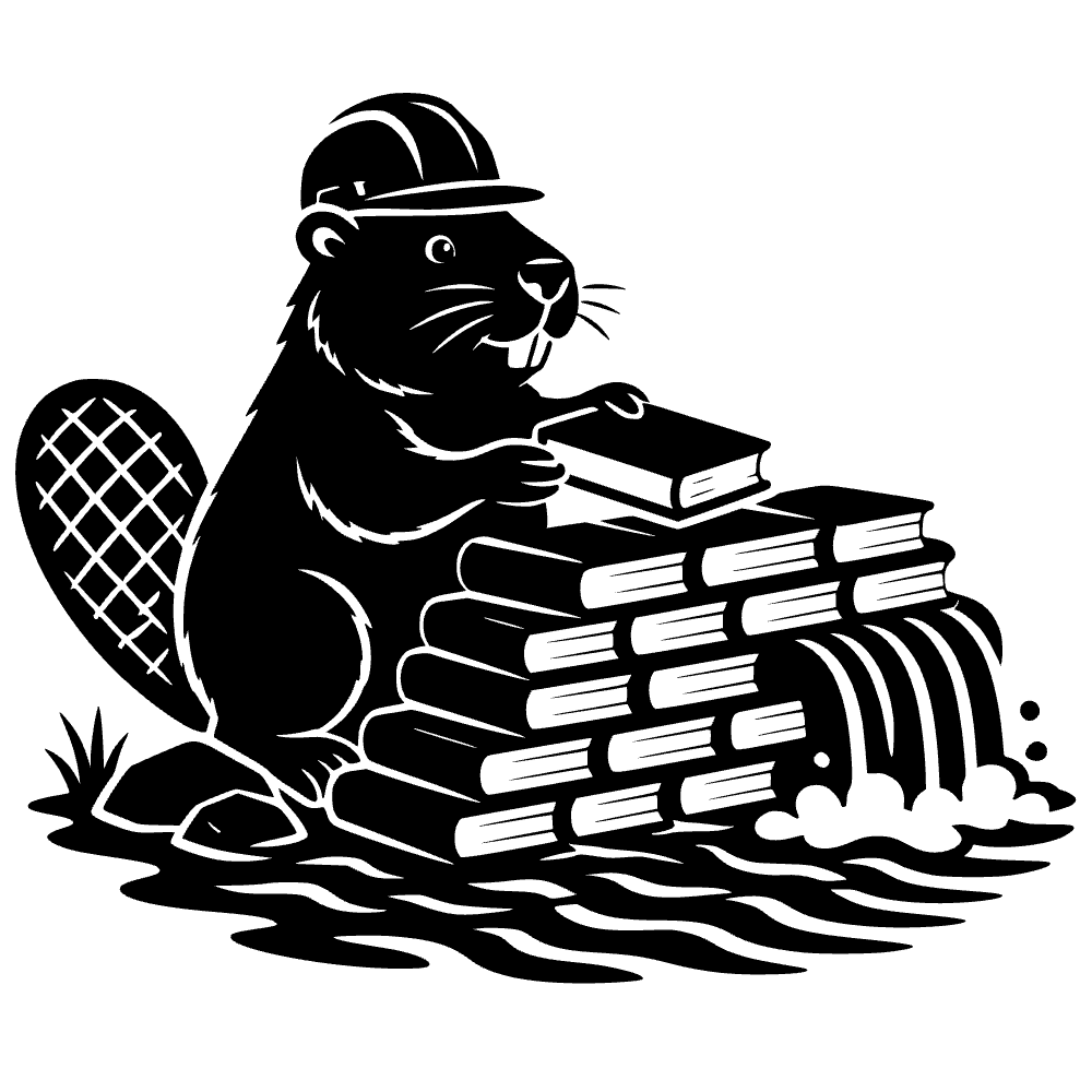 Beaver Wearing Hard Hat SVG cut file preview