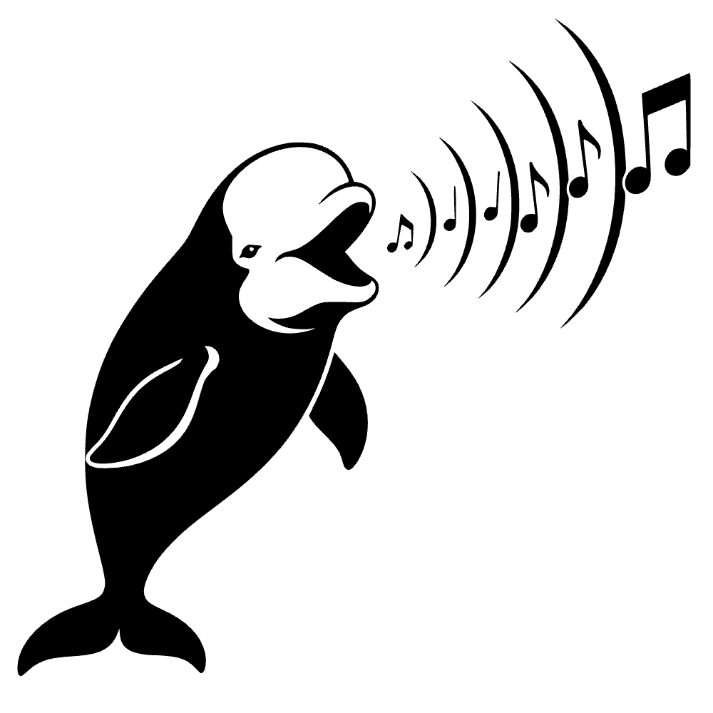 Ballena beluga cantando — archivo SVG