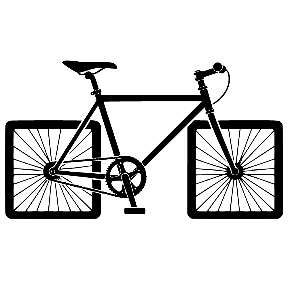 Bicycle Designed Square Icon SVG SVG cut file preview